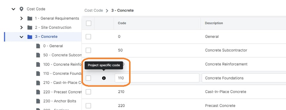 Mapping - Project Specific Account Codes